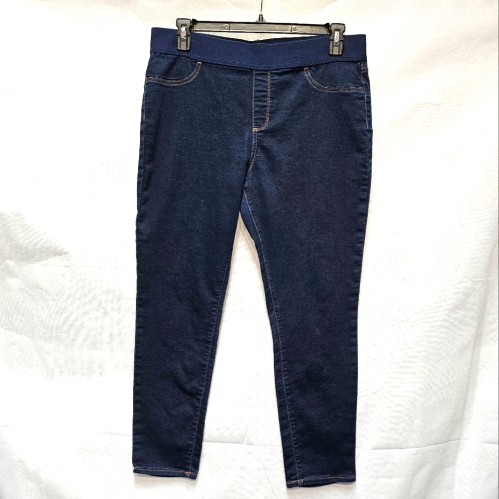 St. John's Bay Drk Blue Denim Pull On Jegging 79% Cotton 19% Poly 2% Spand Sz XL